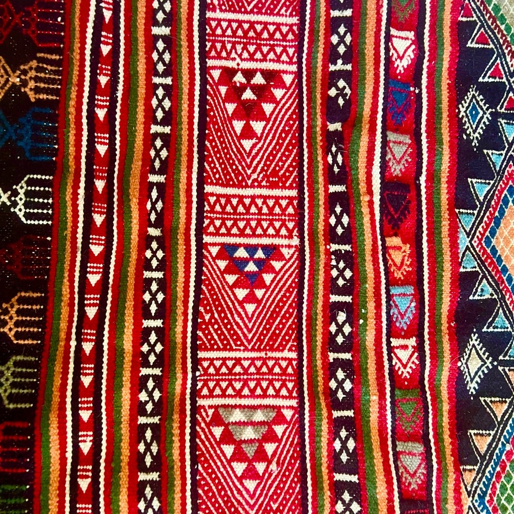 Handcrafted Multicolor Tribal Rug - Picture 5 of 6